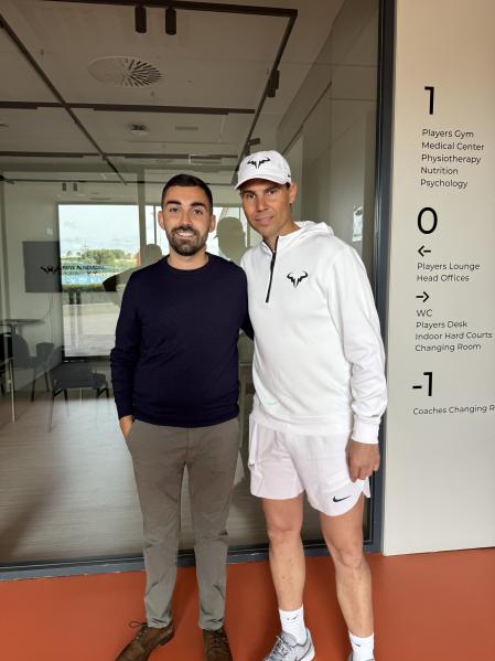Asier Fernández, avec Rafa Nadal