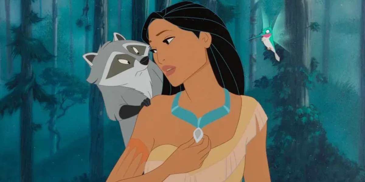 Pocahontas avec Meeko et Flit.