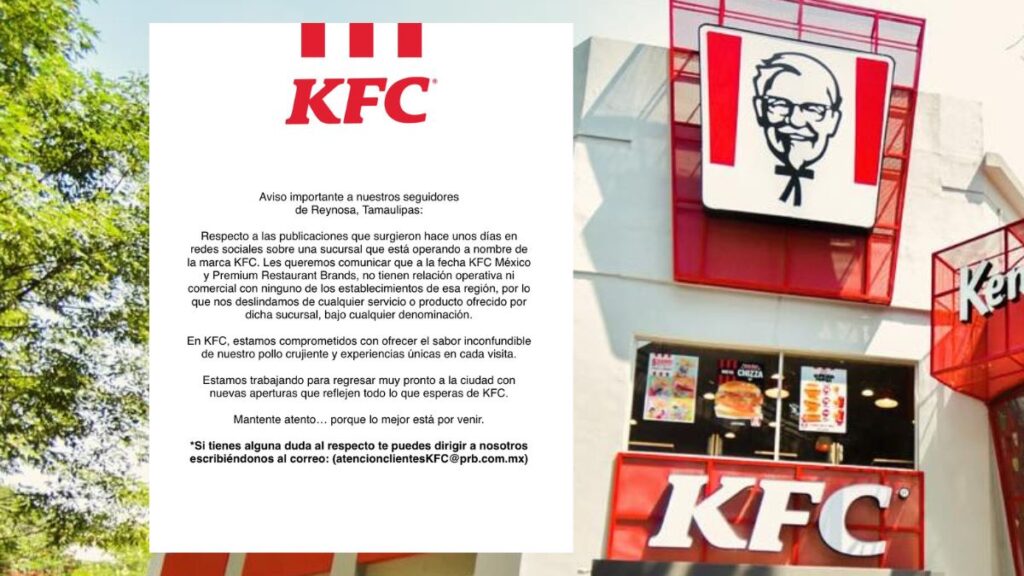 Que se passe-t-il avec KFC à Reynosa ? La marque réagit face à une rumeur de fausse succursale !