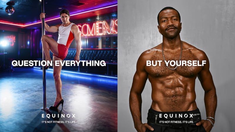 Campagne d'Equinox mettant en avant des images provocantes générées par l'IA.