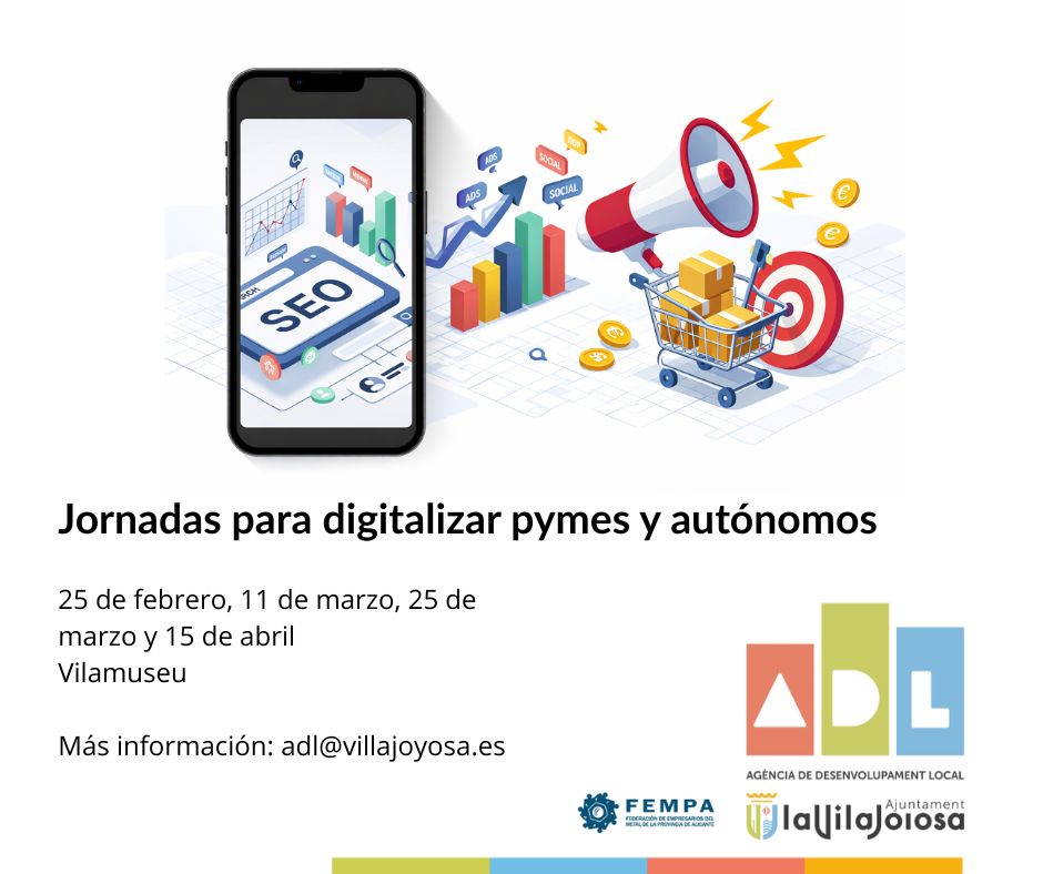 Villajoyosa lance un cycle captivant de 4 ateliers pratiques pour digitaliser les PME et indépendants avec FEMPA !